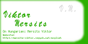 viktor mersits business card